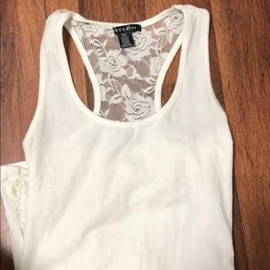 Small white lace tank